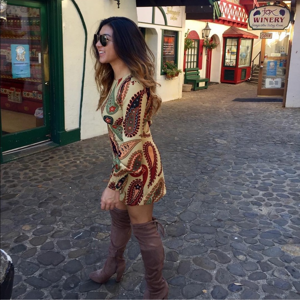 Paisley neutral Zara dress